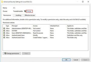 Sửa lỗi từ chối truy cập ổ C (Access is denied) trong Windows 10