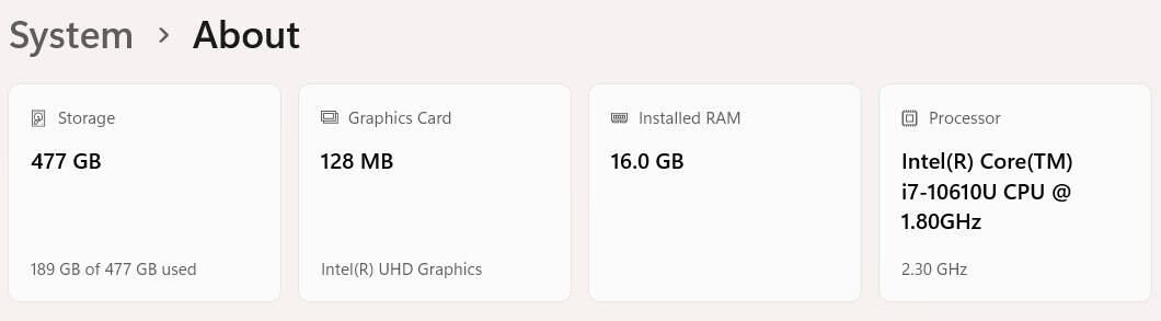 Kiểm tra cấu hình máy tính trên Win 11
