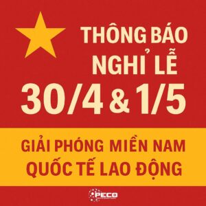 Thông báo lịch nghỉ lễ 30/4 và 1/5 từ PECO