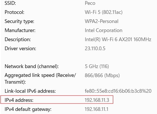 địa chỉ IP của máy tính